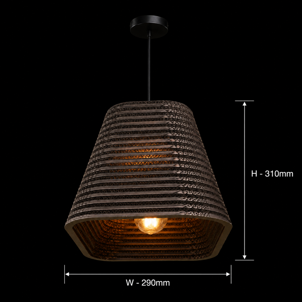 Terra Weave Modern Corrugated Pendant Light
