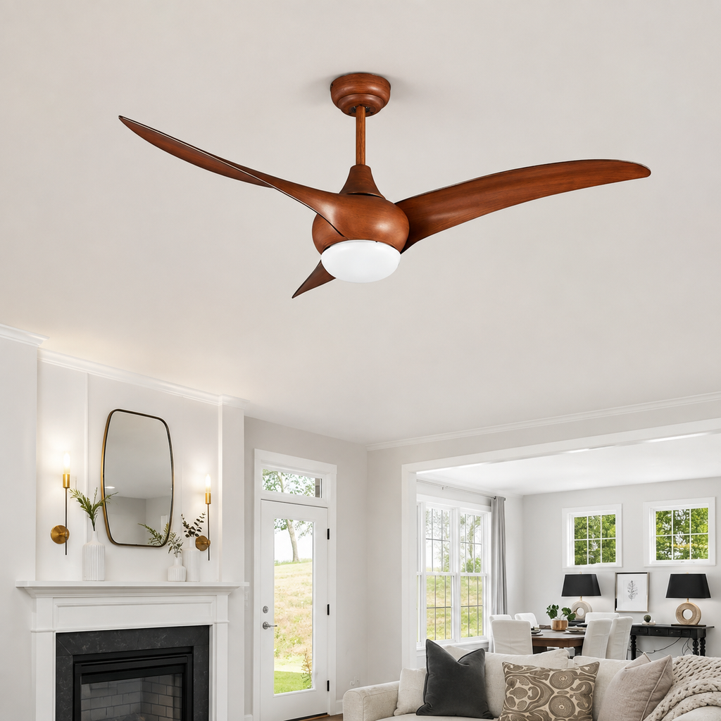 Curlew Dark Brown Under-light Ceiling Fans | 50W BLDC Motor | 1320mm | Metal Body