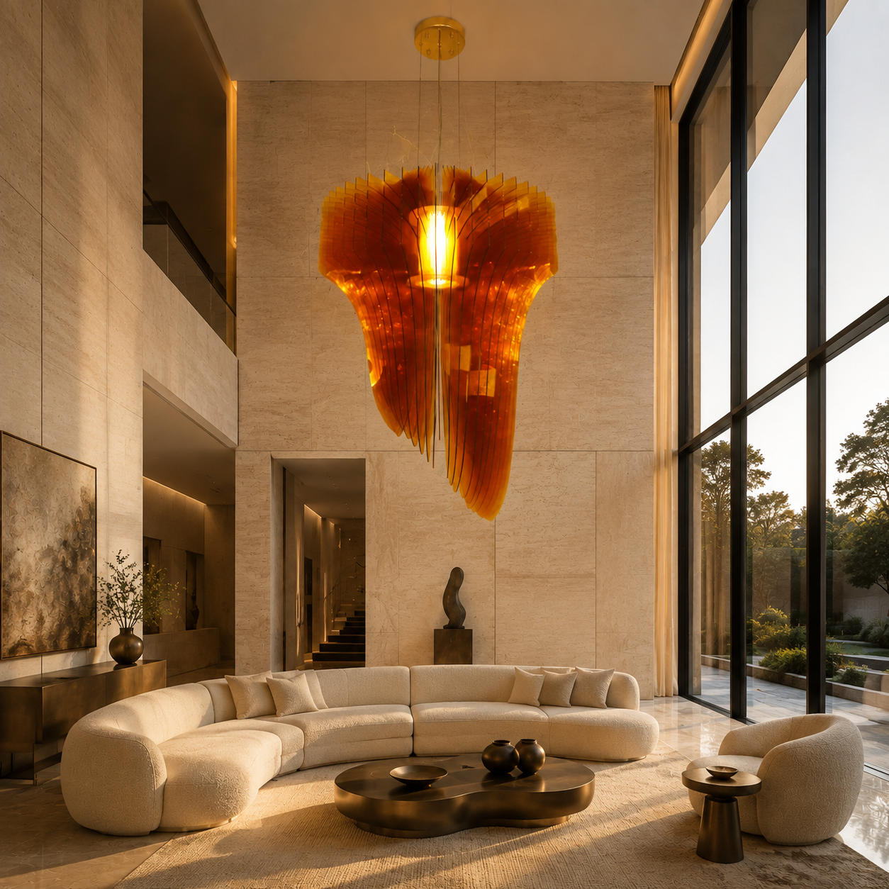 Golden Gleam Hanging Lamp