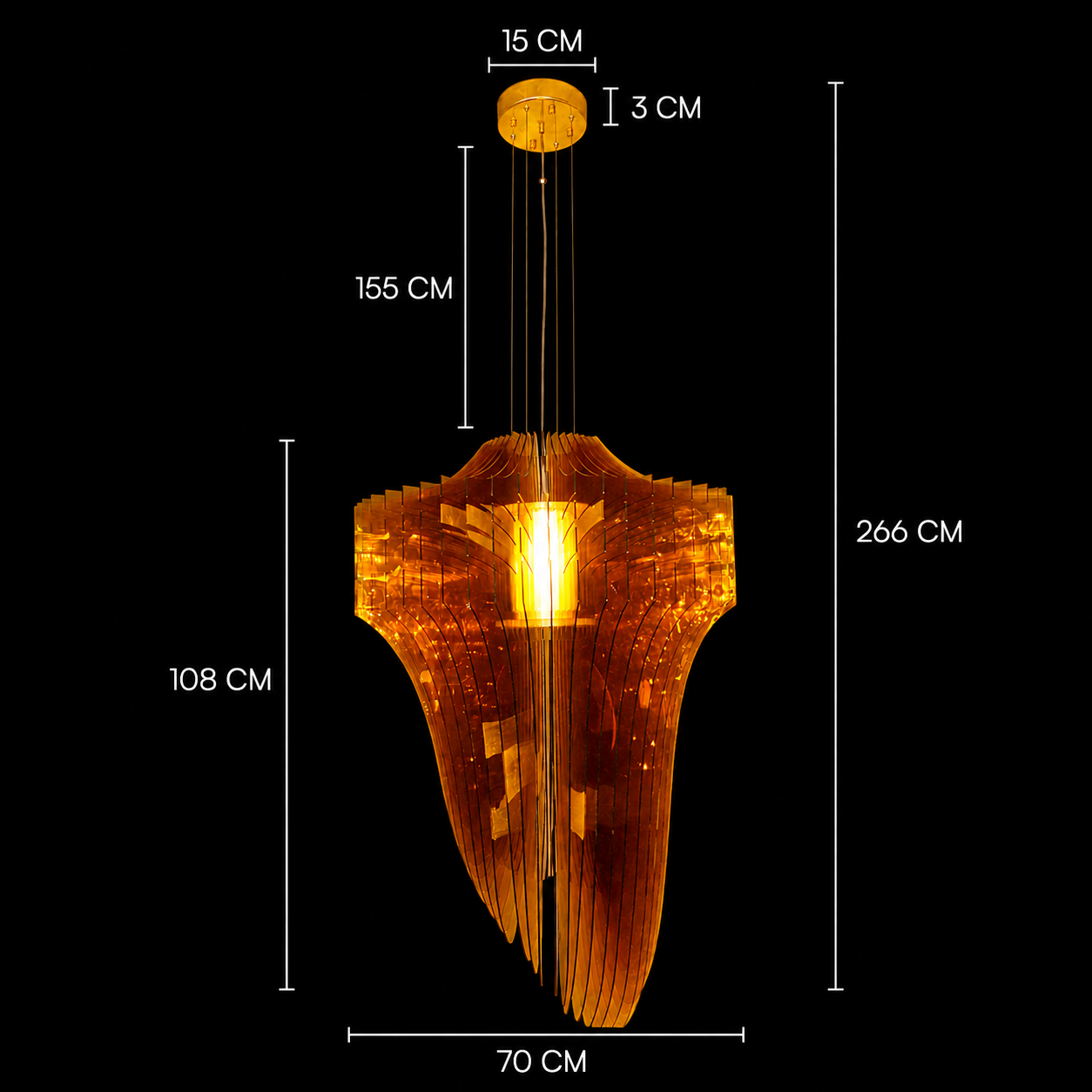 Golden Gleam Hanging Lamp