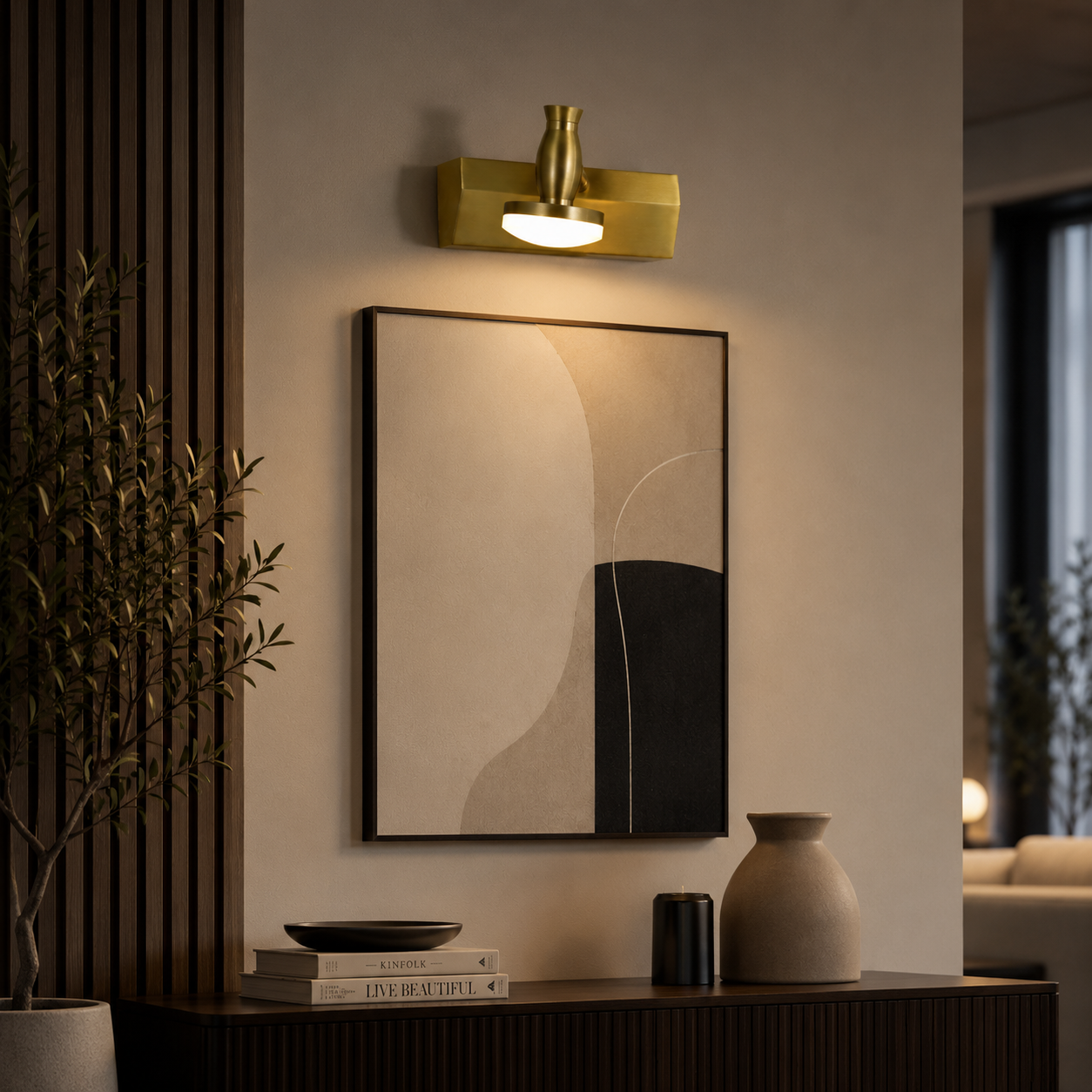NovaTilt Brass Wall Sconce