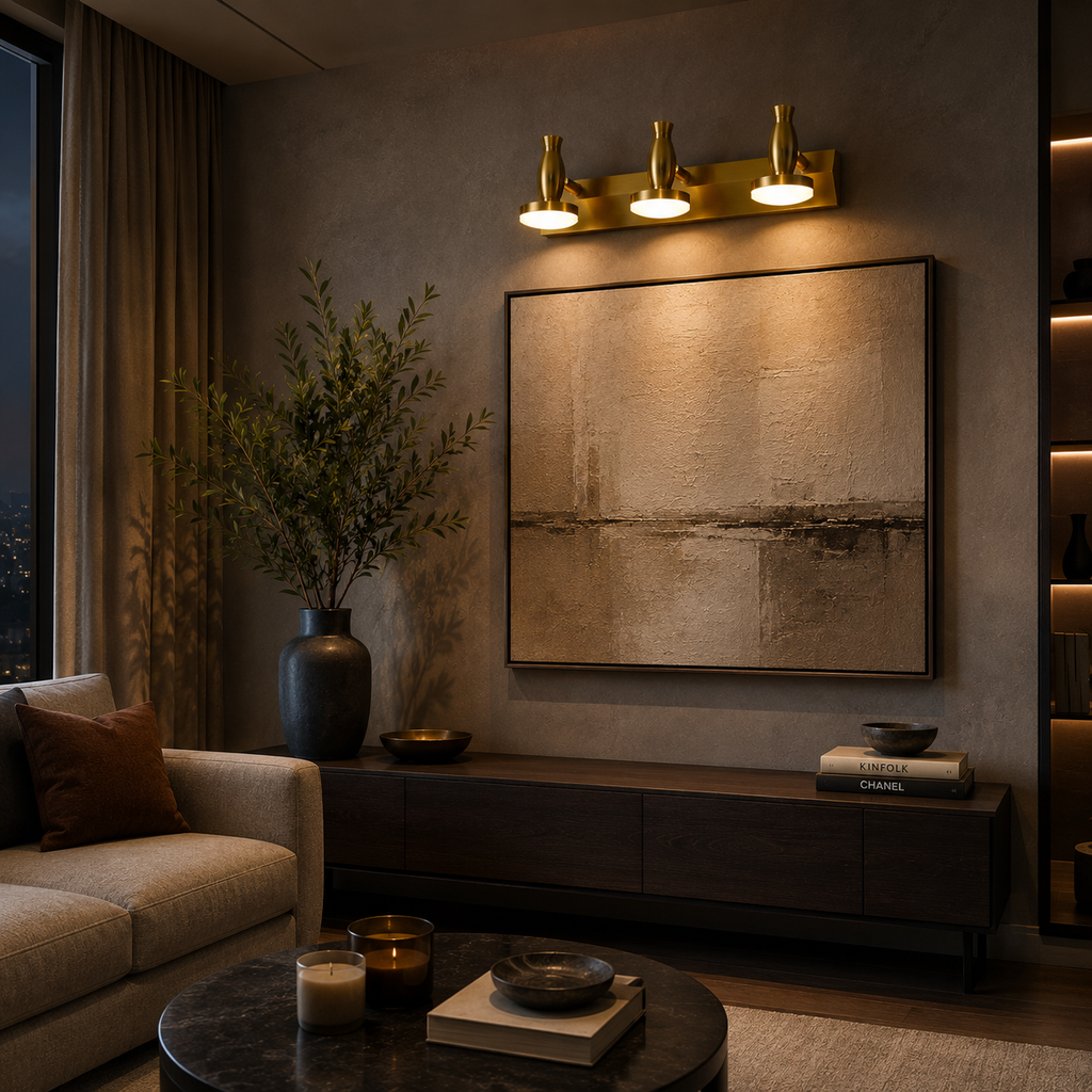 Orion Brass 3-Head Wall Light