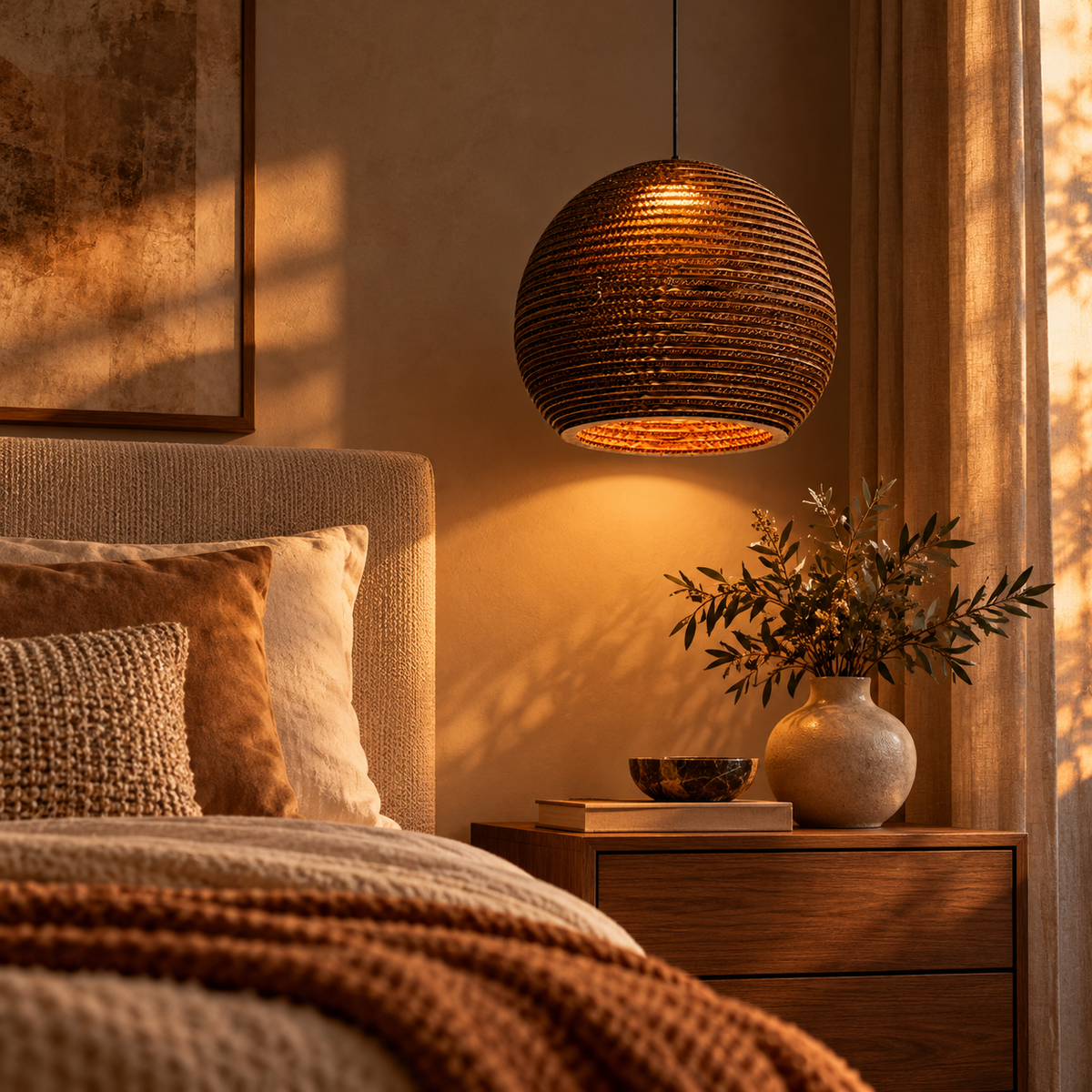 Aurora Round Textured Pendant Light