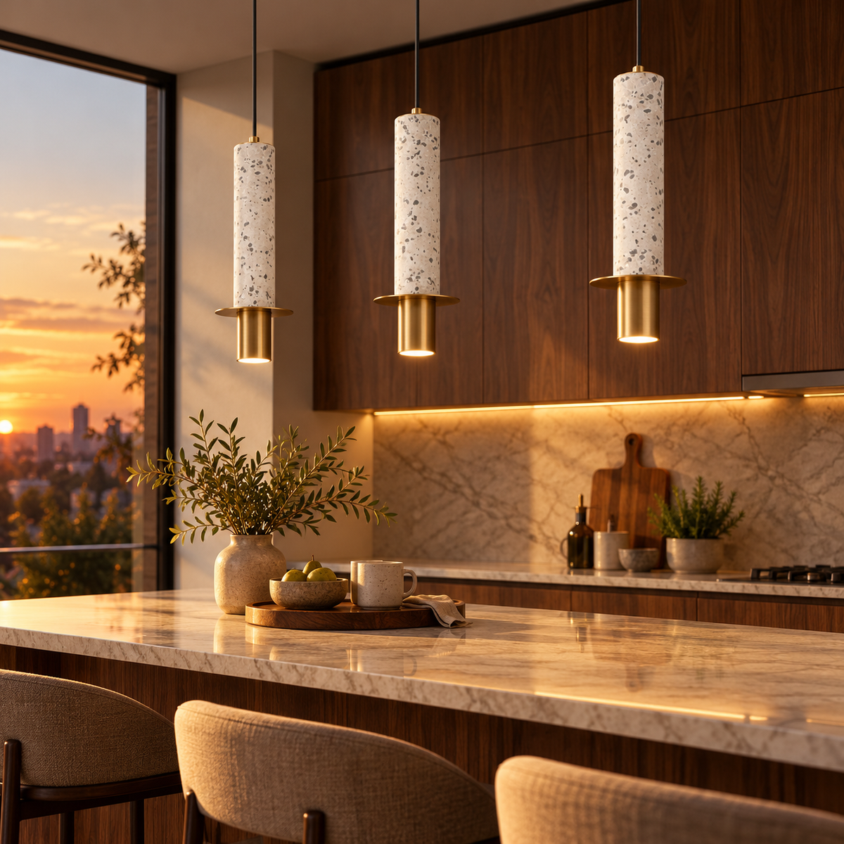 Terra Halo Column Pendant Light