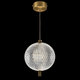 Celestia Crystal Globe Pendant Light – Antique Gold Finish