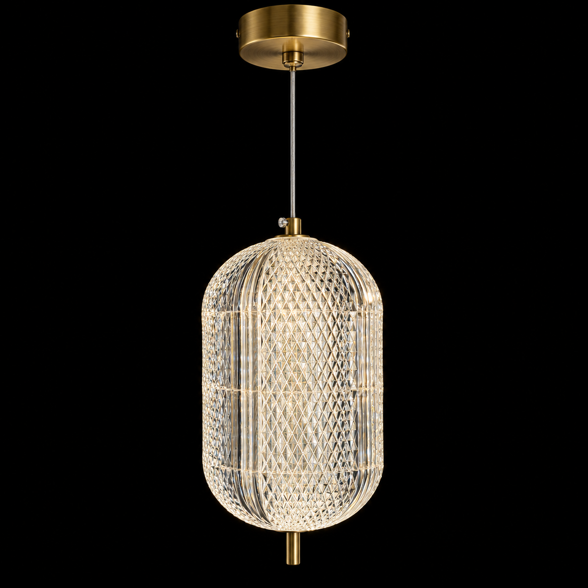 Elara Crystal Capsule Pendant Light