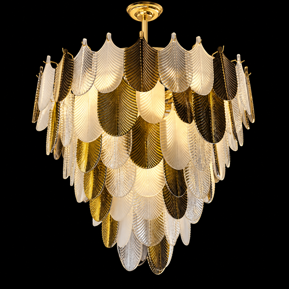 Aurelia Cascade Leaf Glass Chandelier