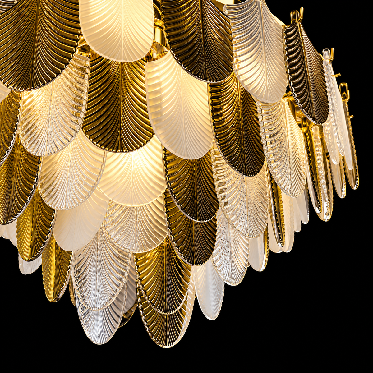 Aurelia Cascade Leaf Glass Chandelier