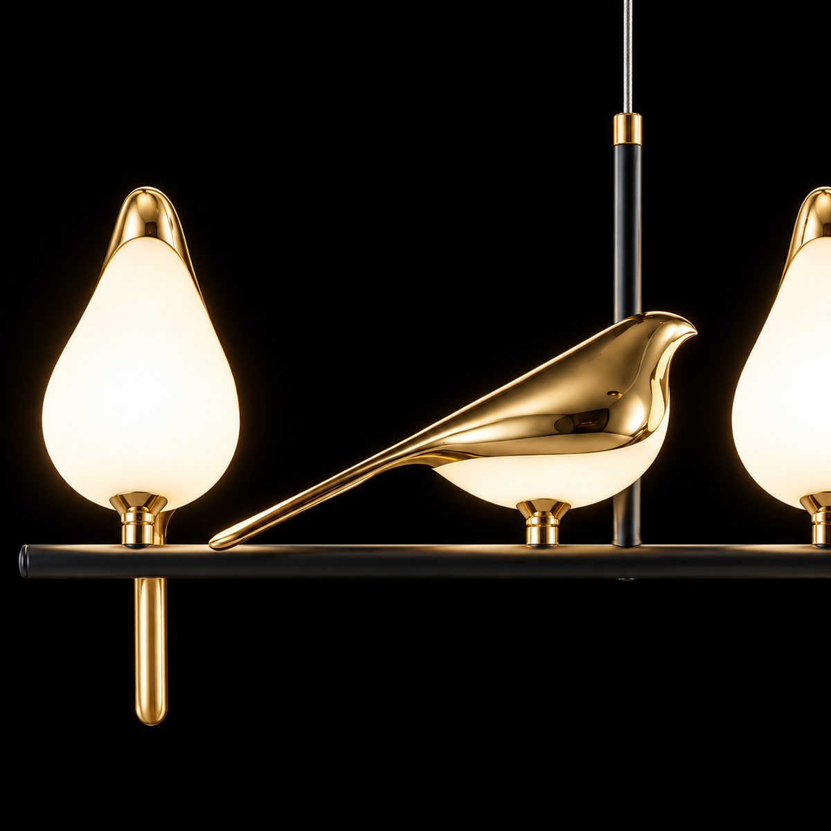 Golden Songbird Linear LED Pendant Light