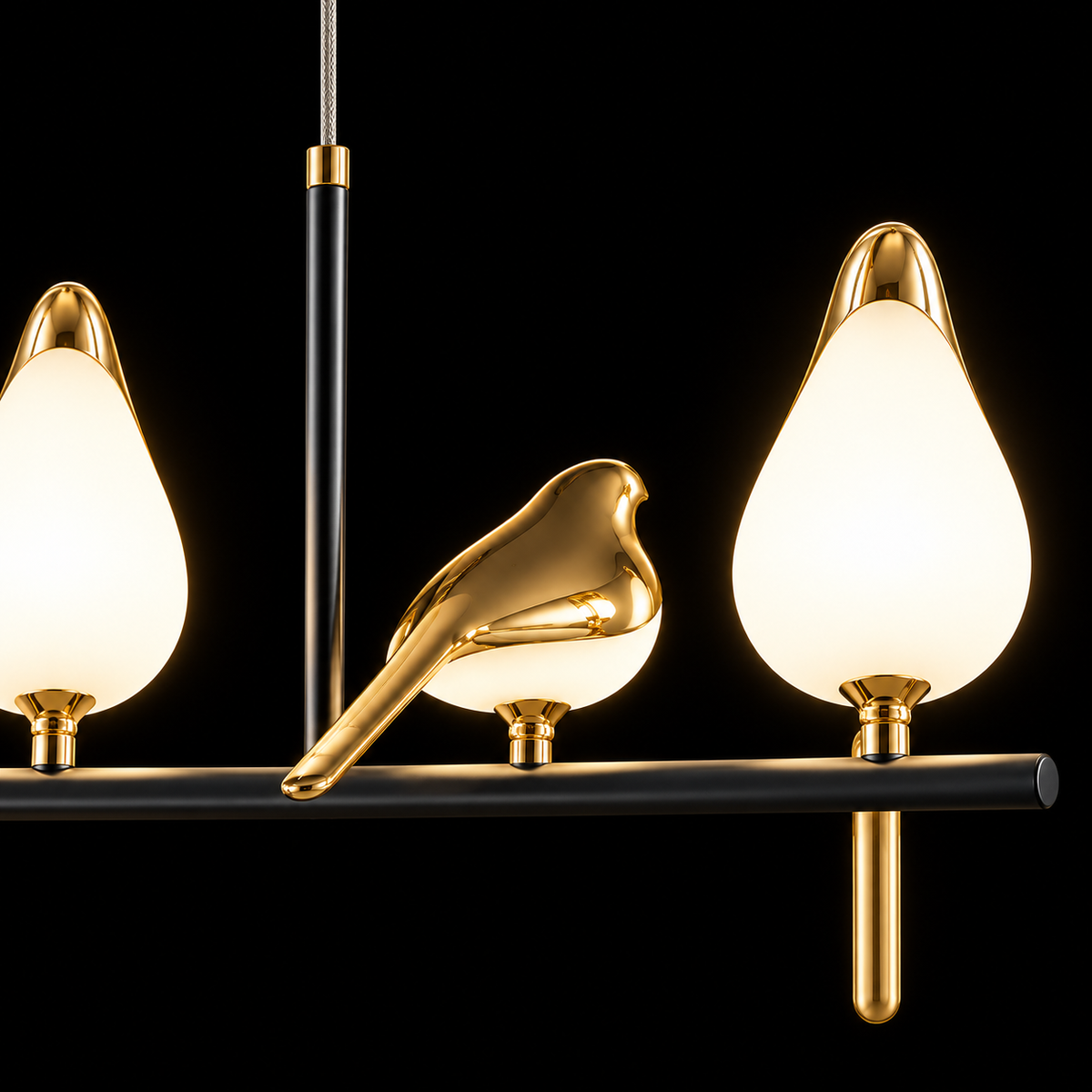 Golden Songbird Linear LED Pendant Light
