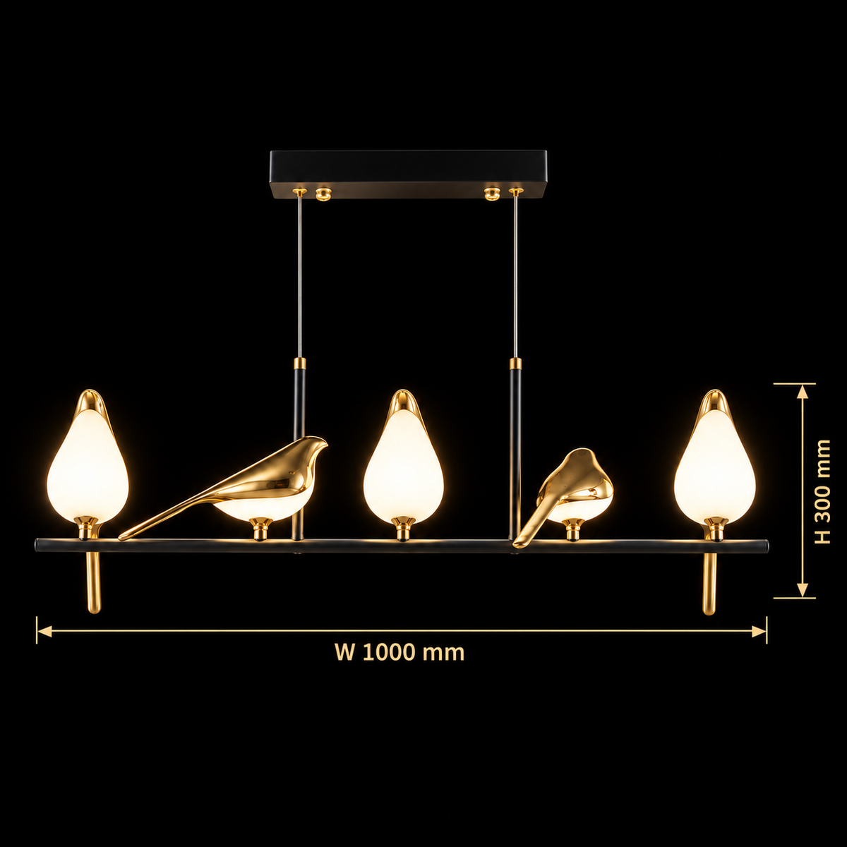 Golden Songbird Linear LED Pendant Light