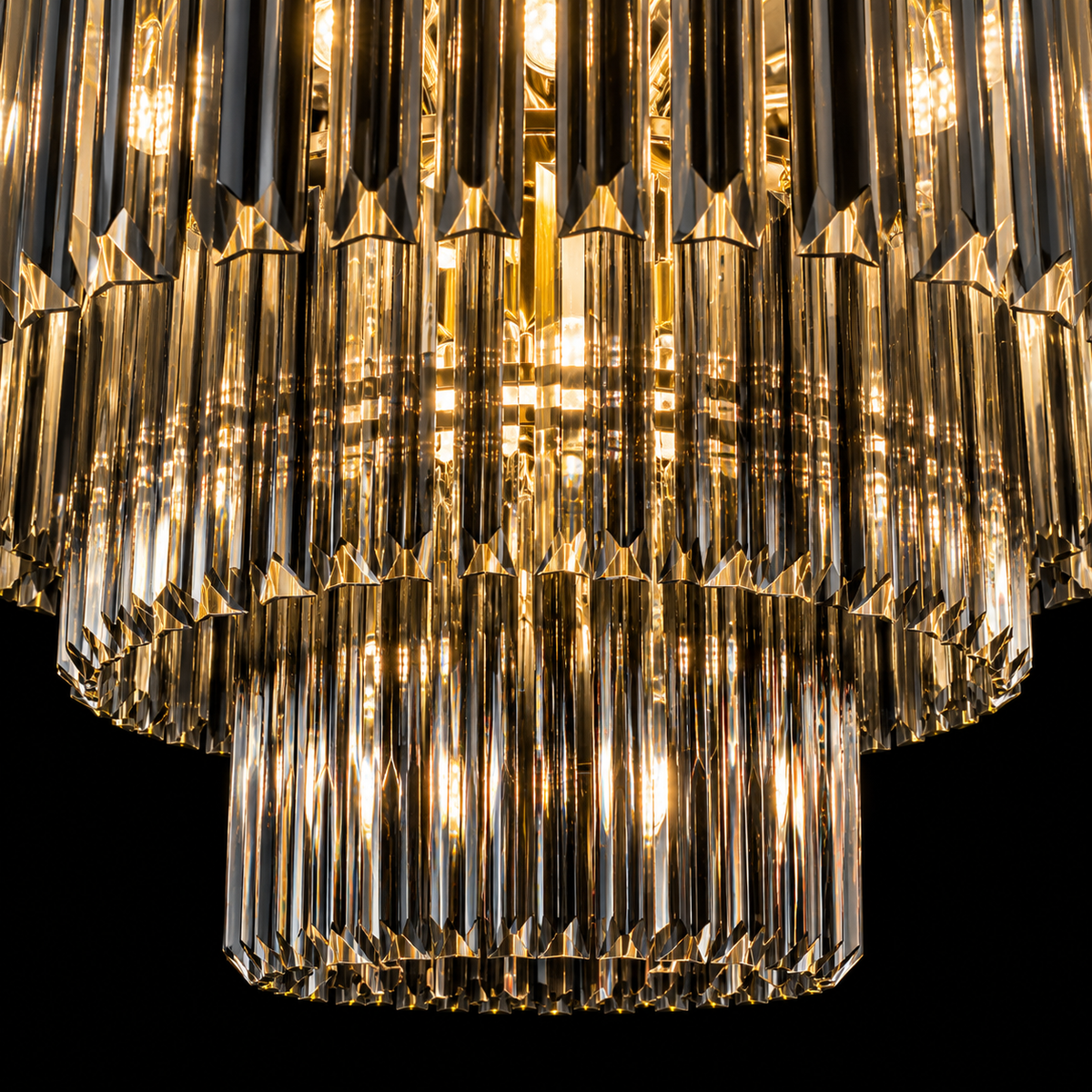 Aurelius Cascade Smoke Crystal Chandelier