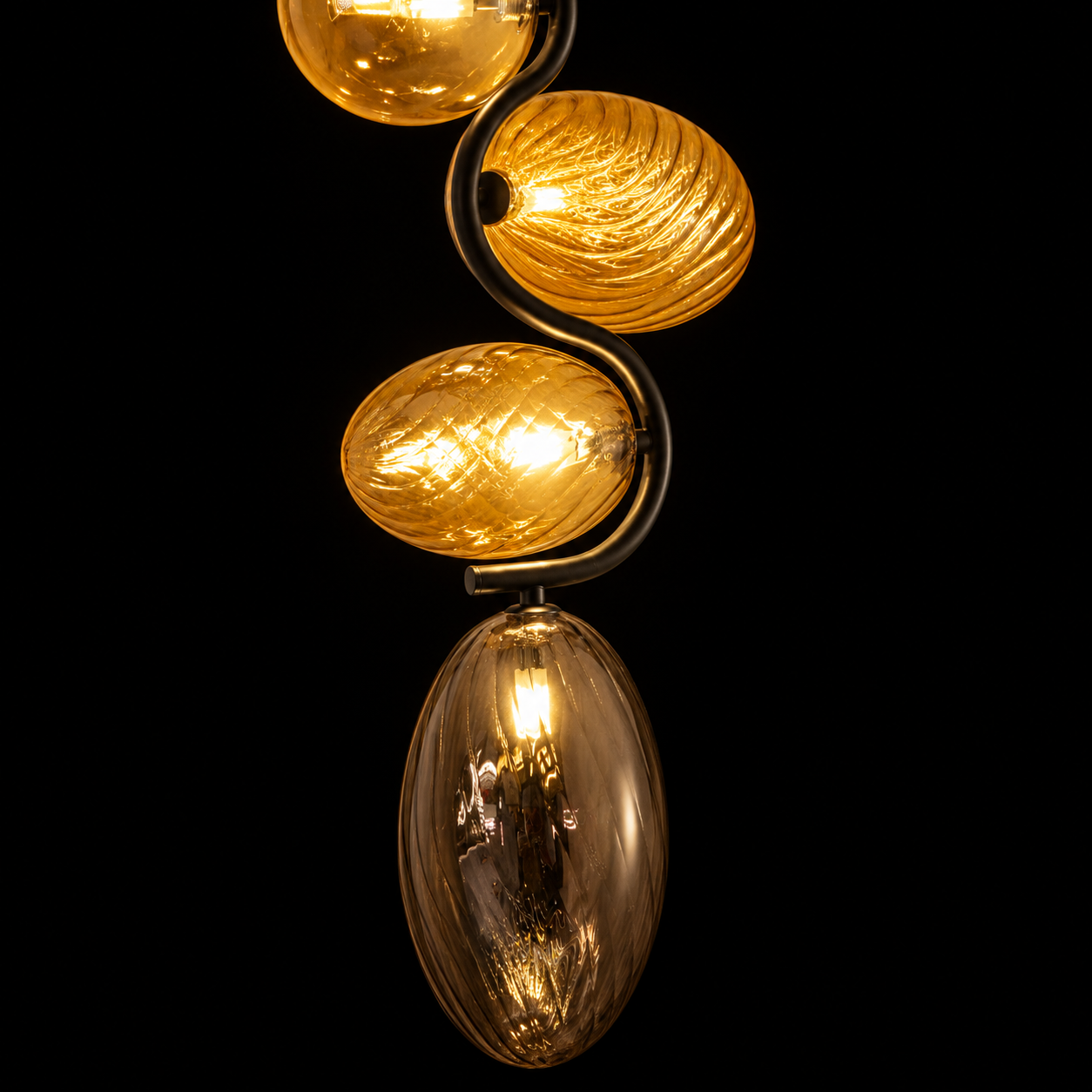 Amber Mist Glass Pendant