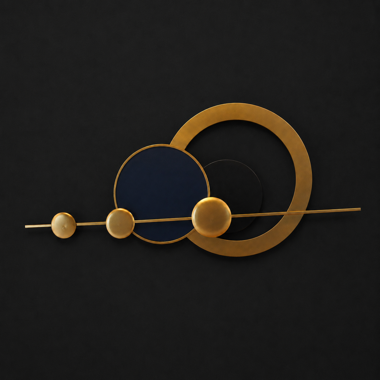 Orbital Gold Accent Wall Art