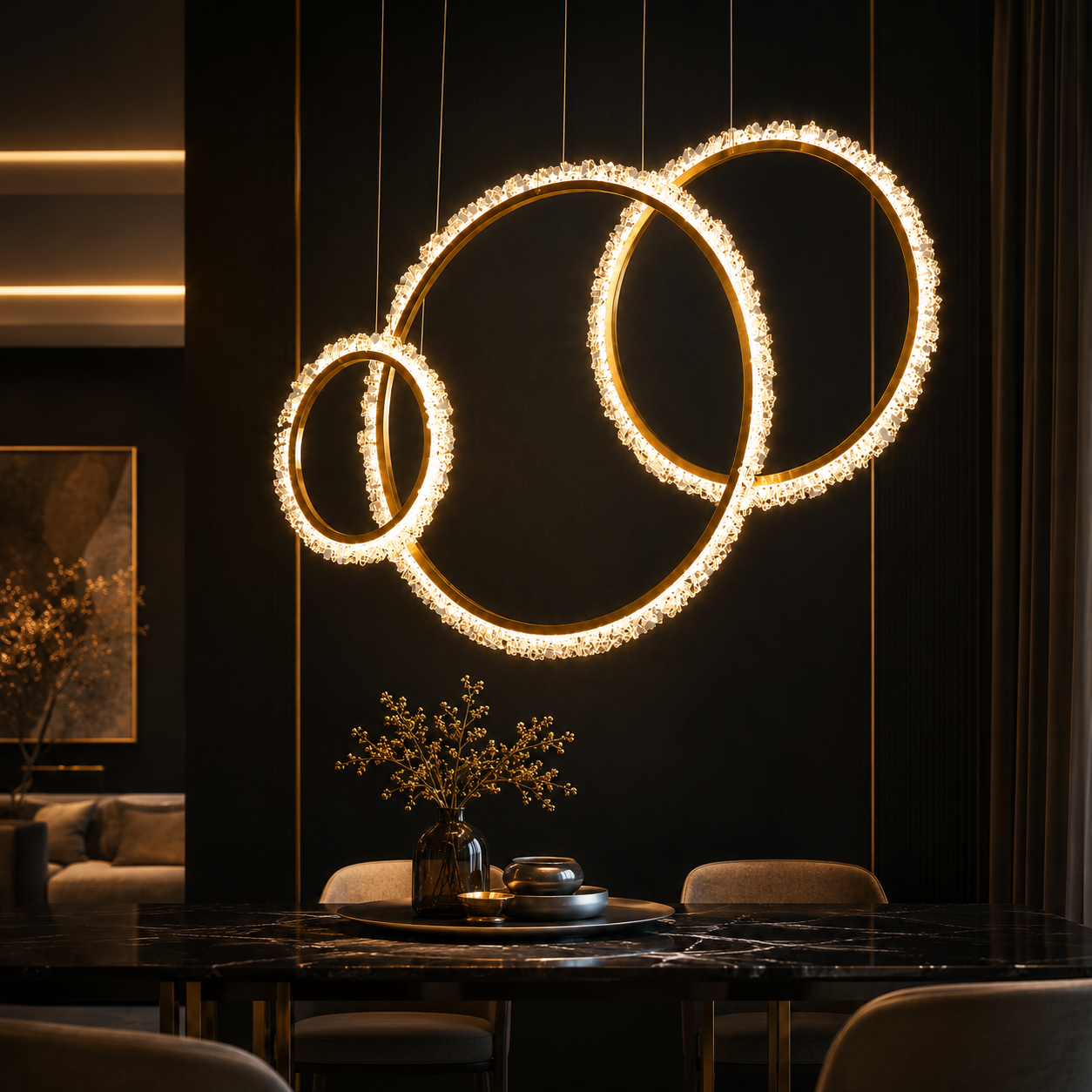 Kai (Crystal, set of 3) Chandelier