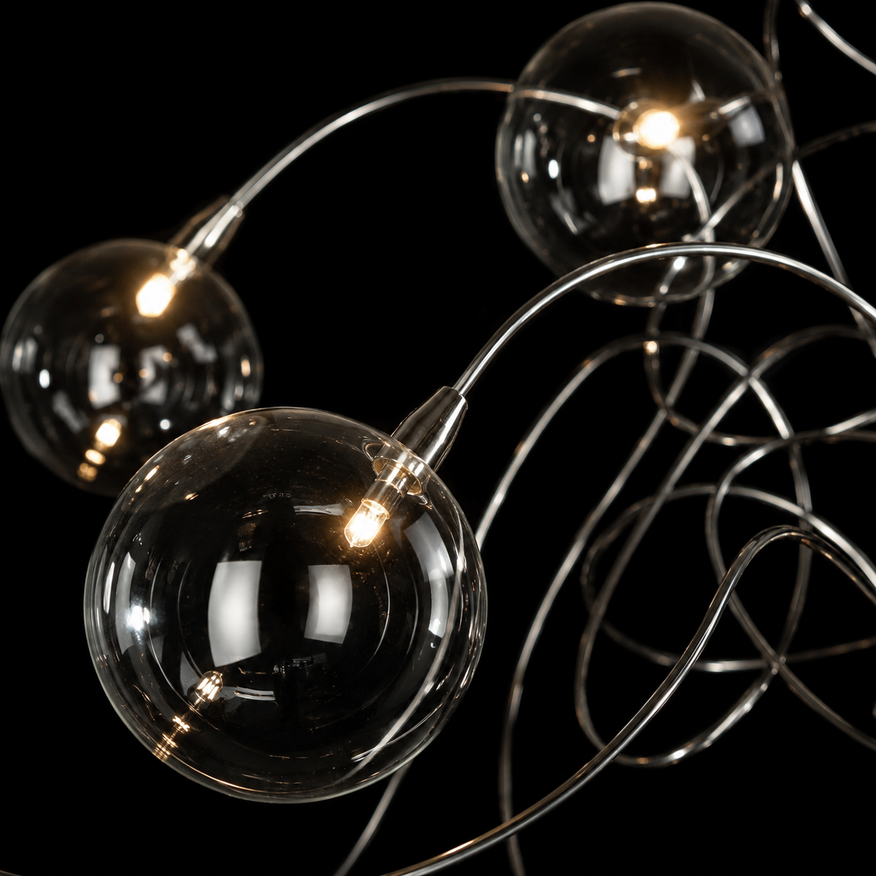 Shadow Dance (Chrome) Glass Chandelier