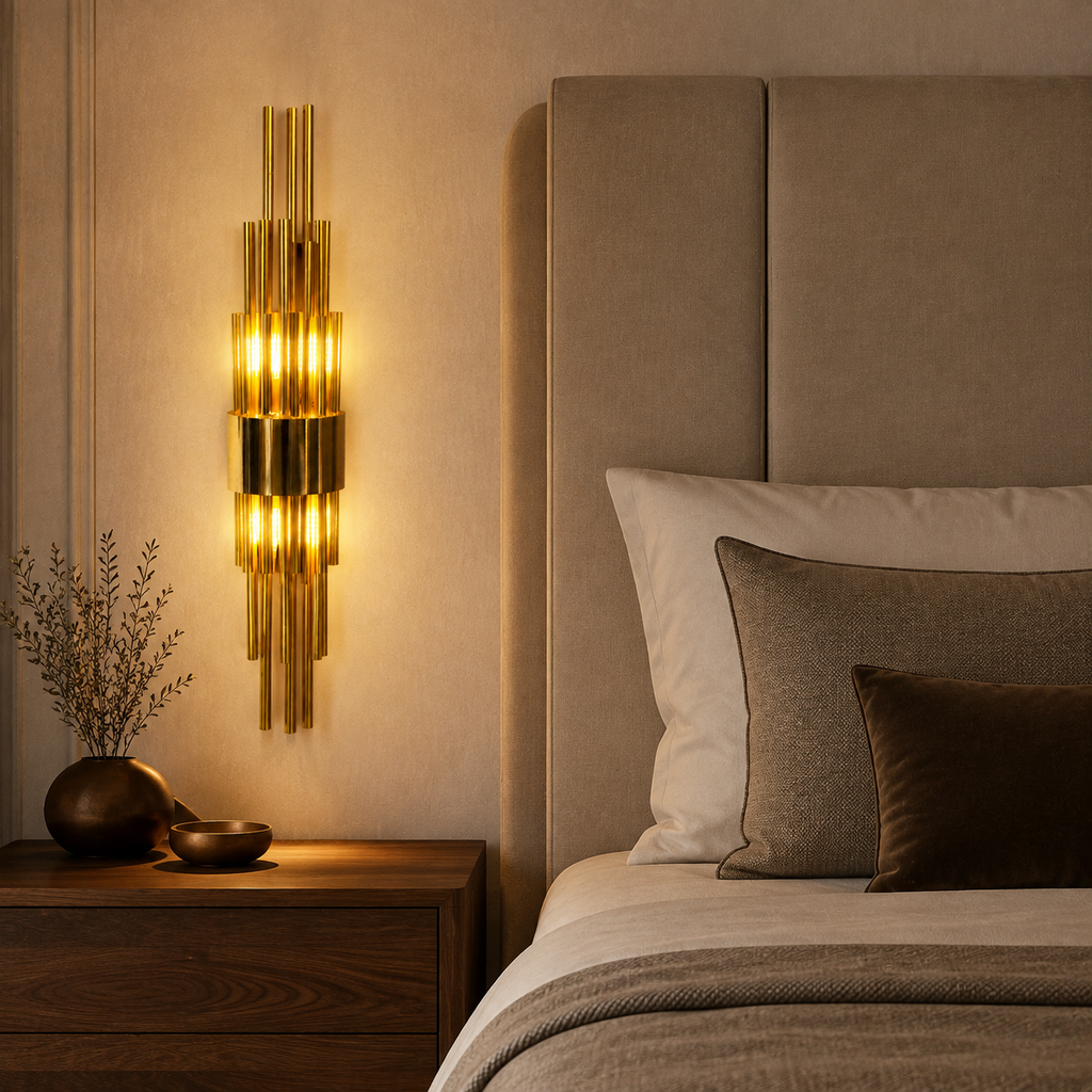 Aurora Cascade Gold Wall Light