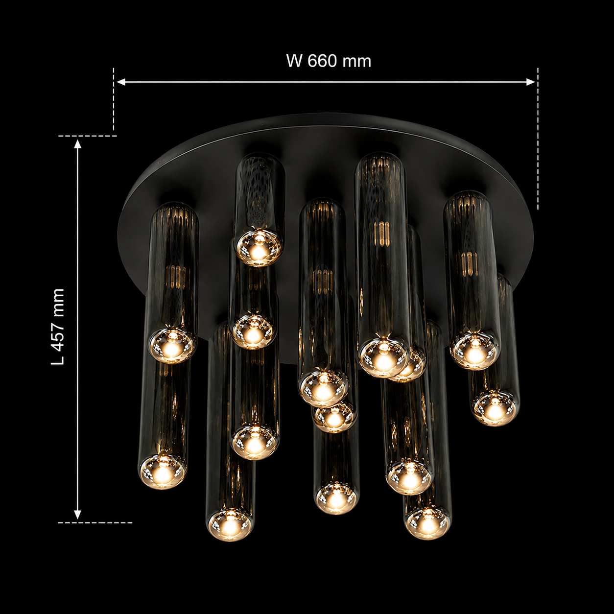 Noir Cascade Ceiling Light