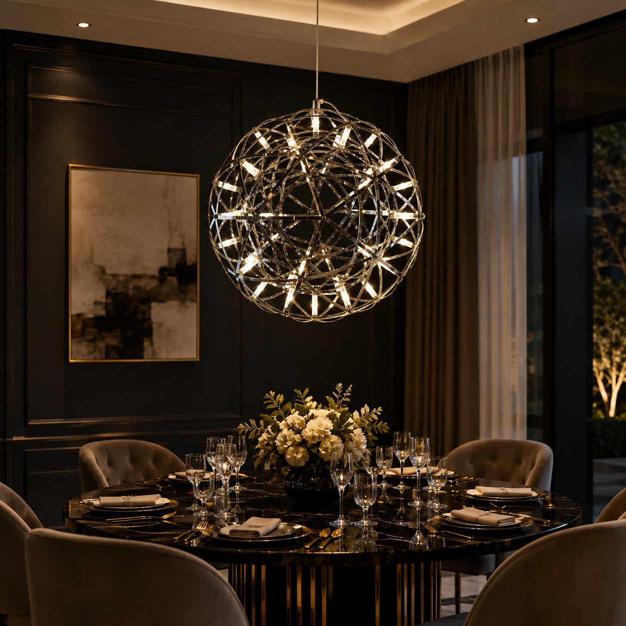 Celestial Orbit Modern LED Globe Chandelier