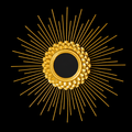 Gold Sunburst Wall Mirror – Decorative Round Metal Accent Mirror