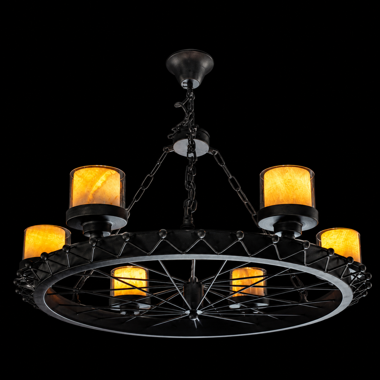 Heritage Wheel 6-Light Chandelier