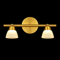 Aurelia 2-Light Brass Vanity Wall Lamp