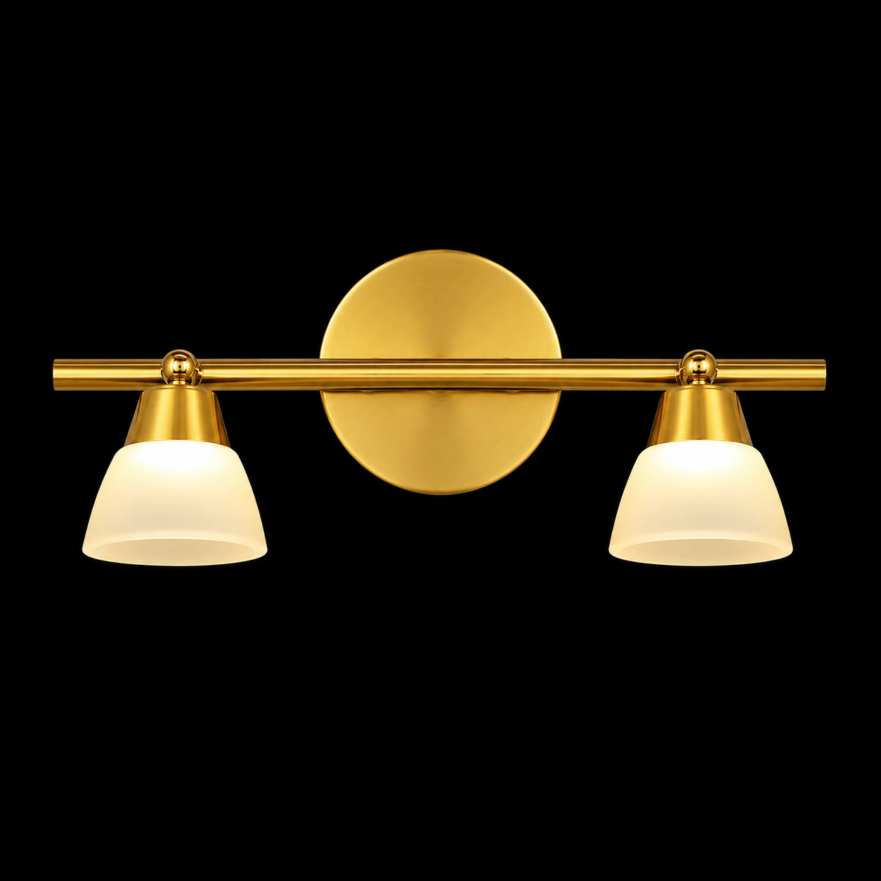 Aurelia 2-Light Brass Vanity Wall Lamp