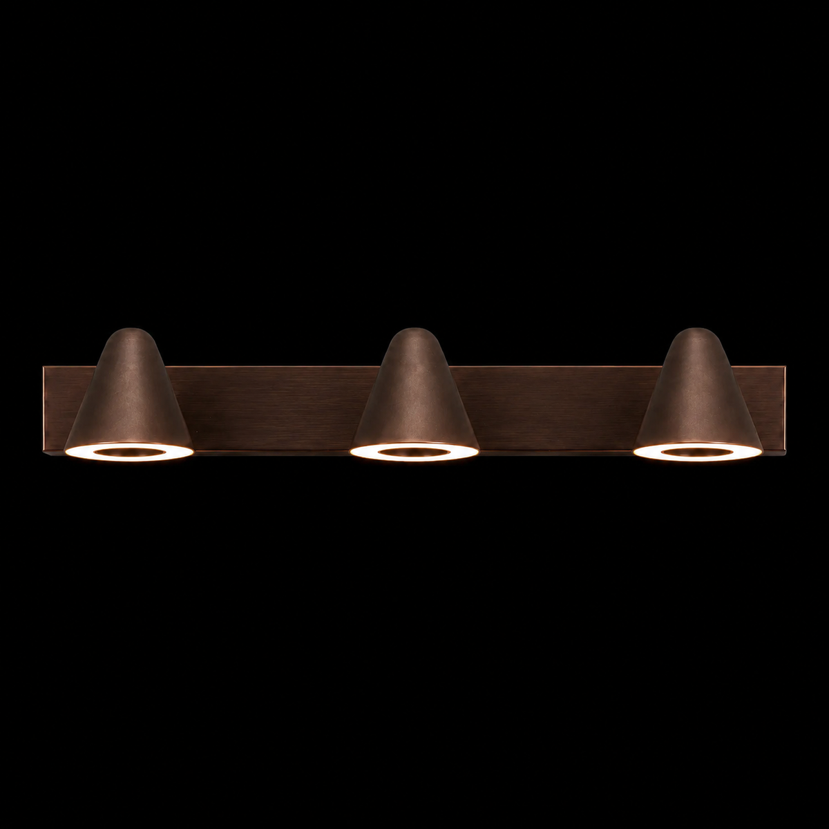 3-Light Cone LED Wall Sconce