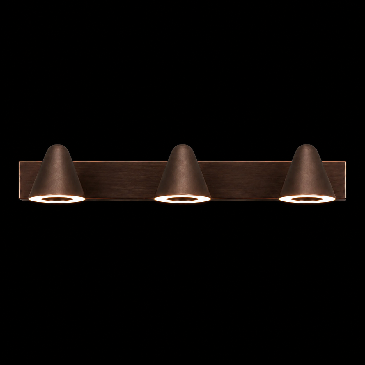 3-Light Cone LED Wall Sconce