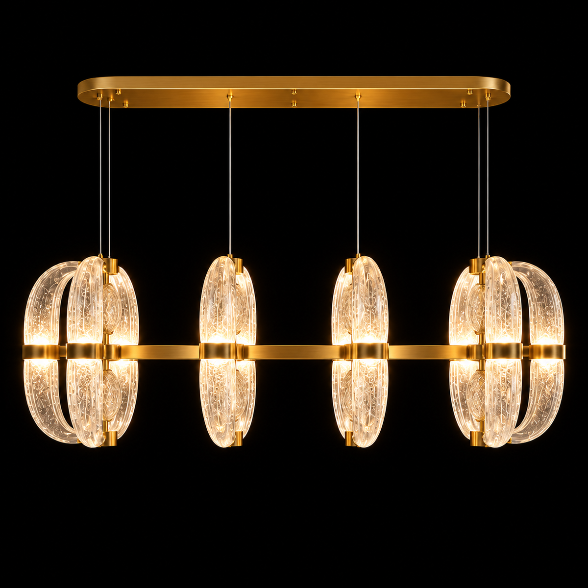 Aurelia Gold Crystal Linear Chandelier
