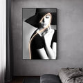 Chic Fedora Aura Portrait Wall Art