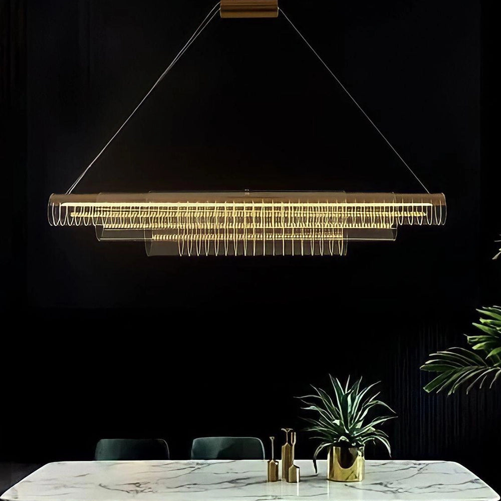 Cinnamon Aesthetic Glass Chandelier