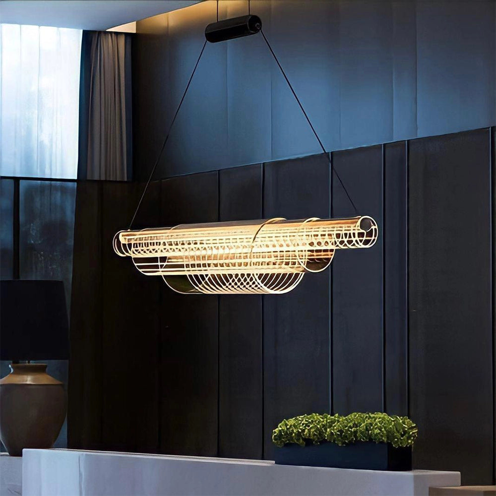 Cinnamon Aesthetic Glass Chandelier