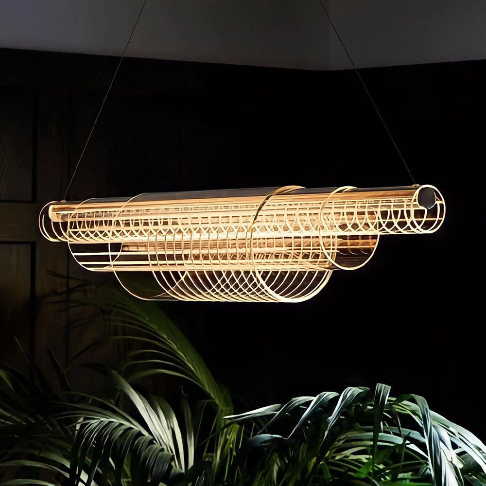 Cinnamon Aesthetic Glass Chandelier