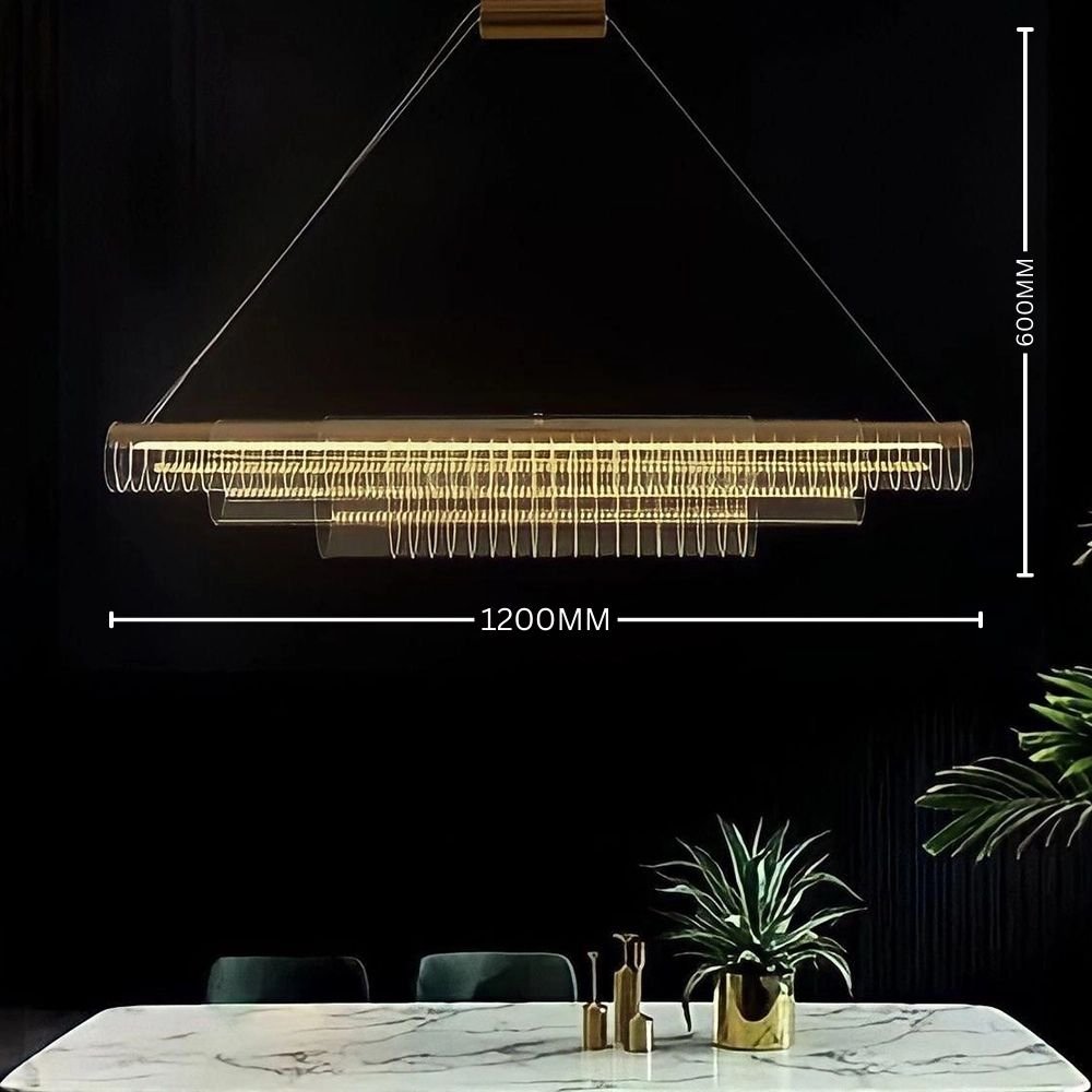 Cinnamon Aesthetic Glass Chandelier