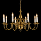 Antique Brass 8-Light Classic Candle Chandelier