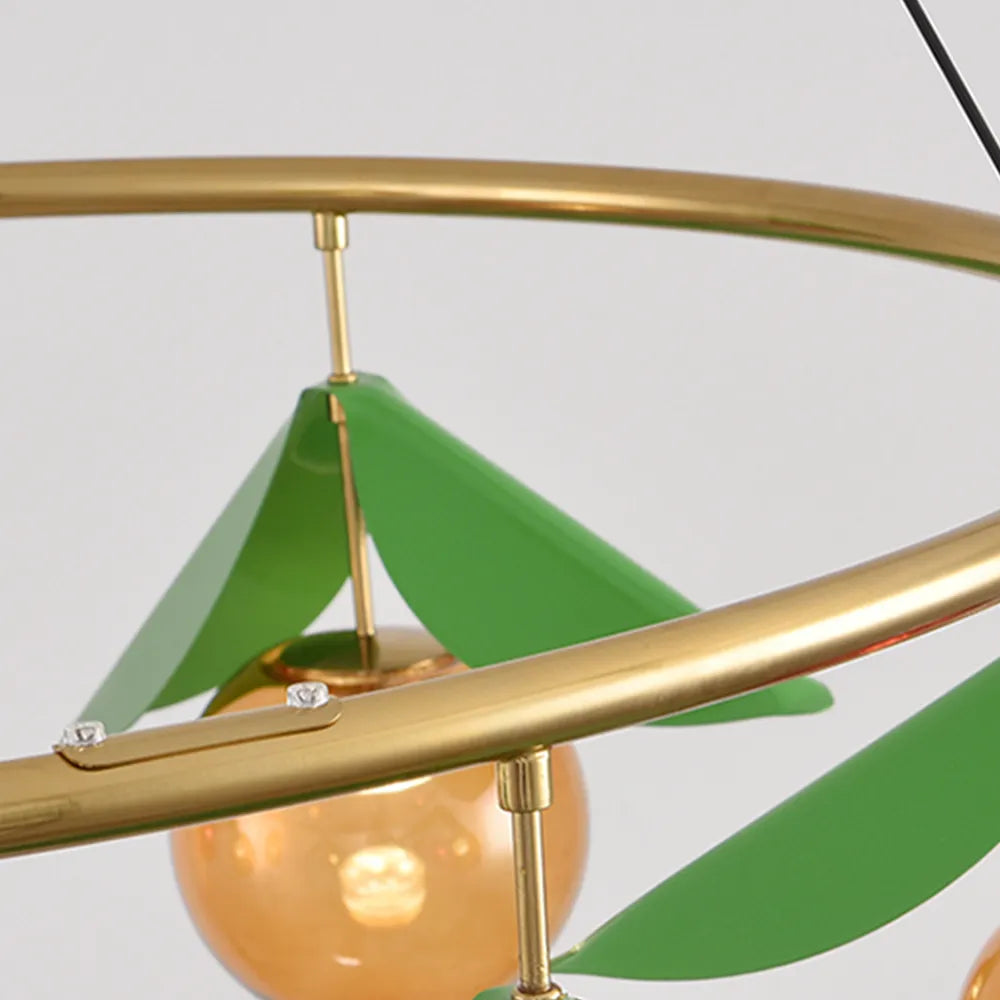 Colorful Cherry Drop Artistic Glass Chandelier