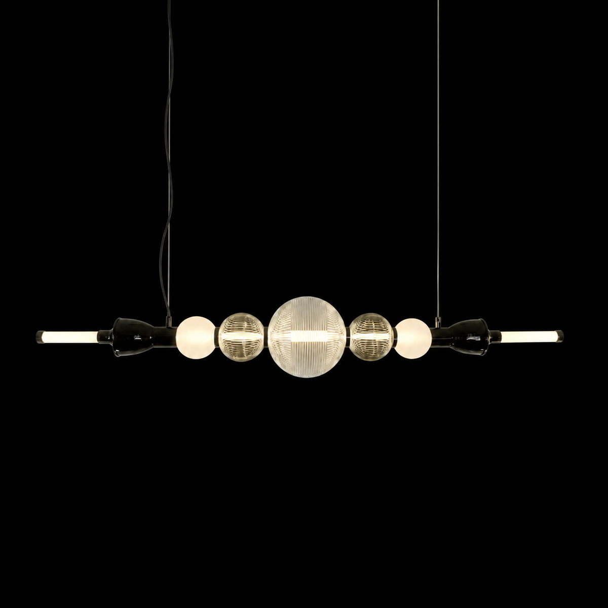 Celestial Orb Linear Glass Pendant Light