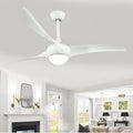 Curlew White Under-light Ceiling Fan | 50W BLDC Motor | 1320mm | Metal Body