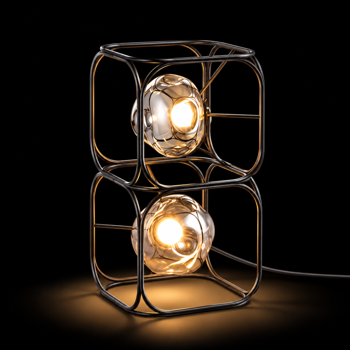 Eternal Cascade Modern Orb Table Lamp