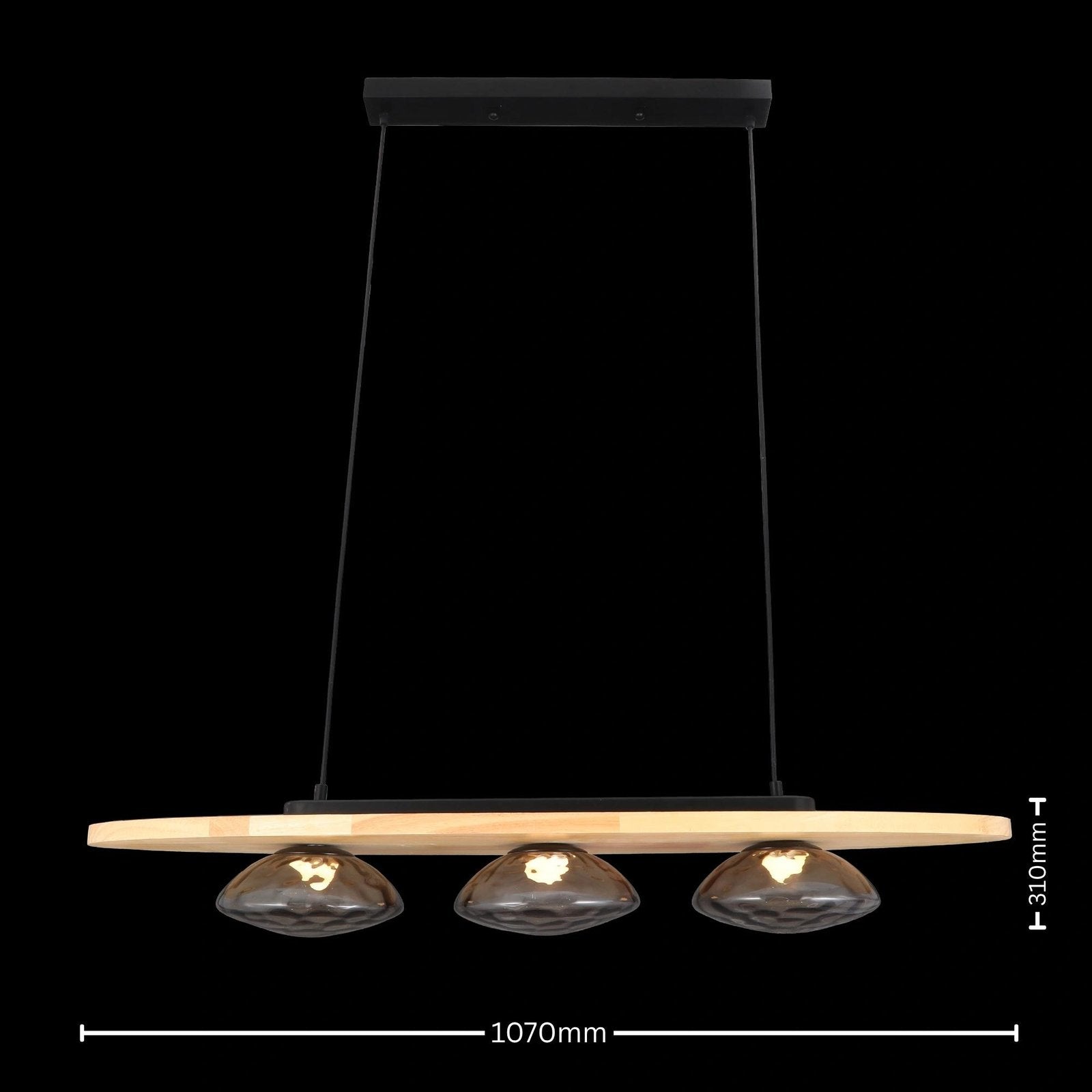 Driftwood Glow Modern Wood Linear Chandelier