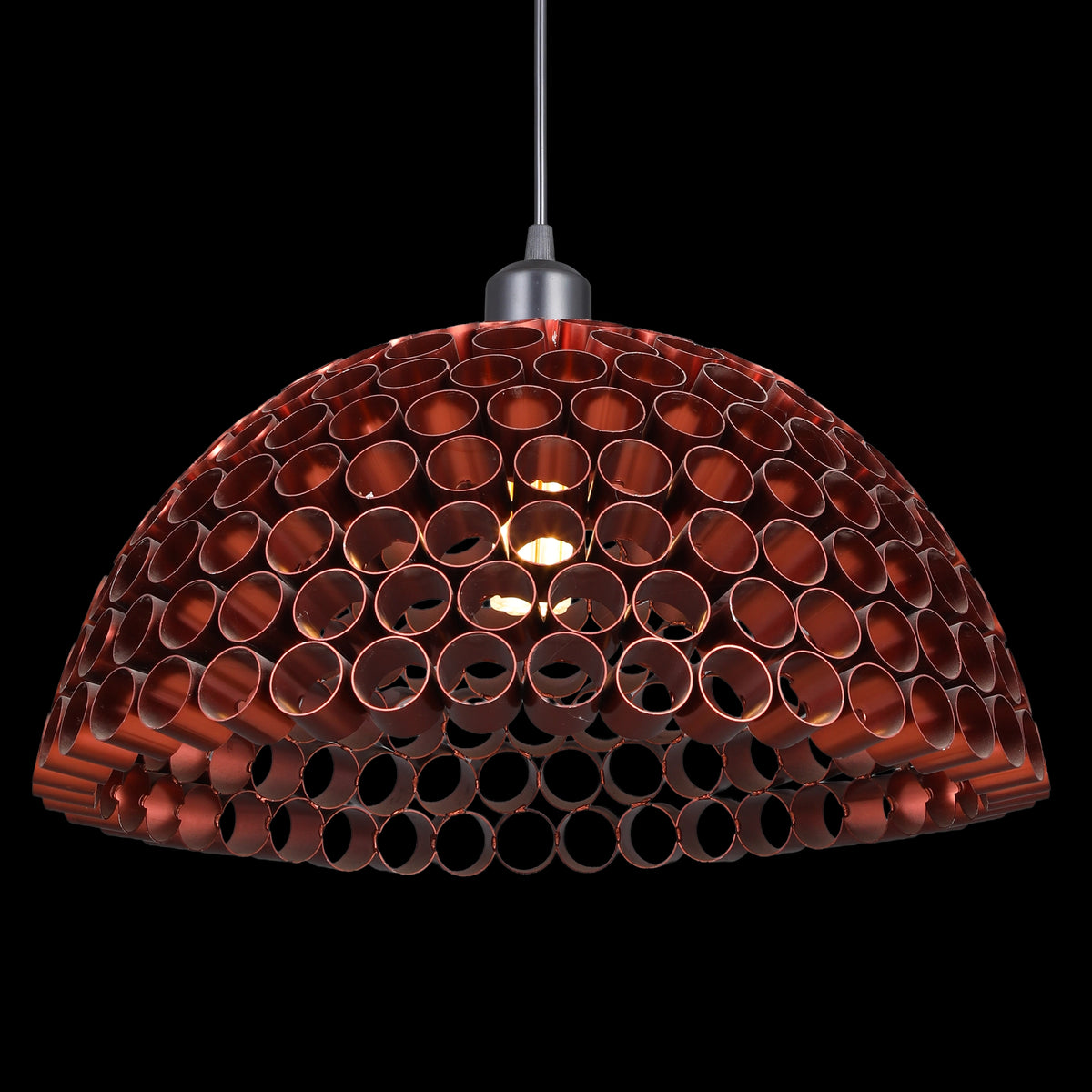 Ember Cell Orb Textured Dome Pendant Light