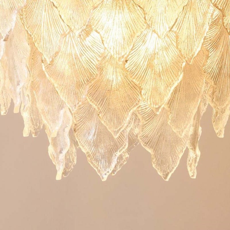 Frostine Leaf Glass Chandelier