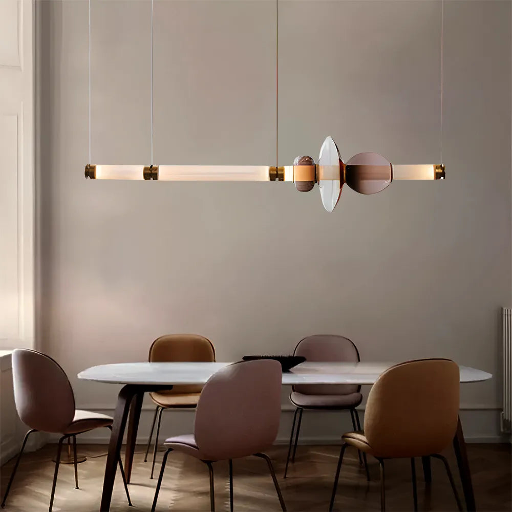 Geometric Island Handblown Glass Chandelier