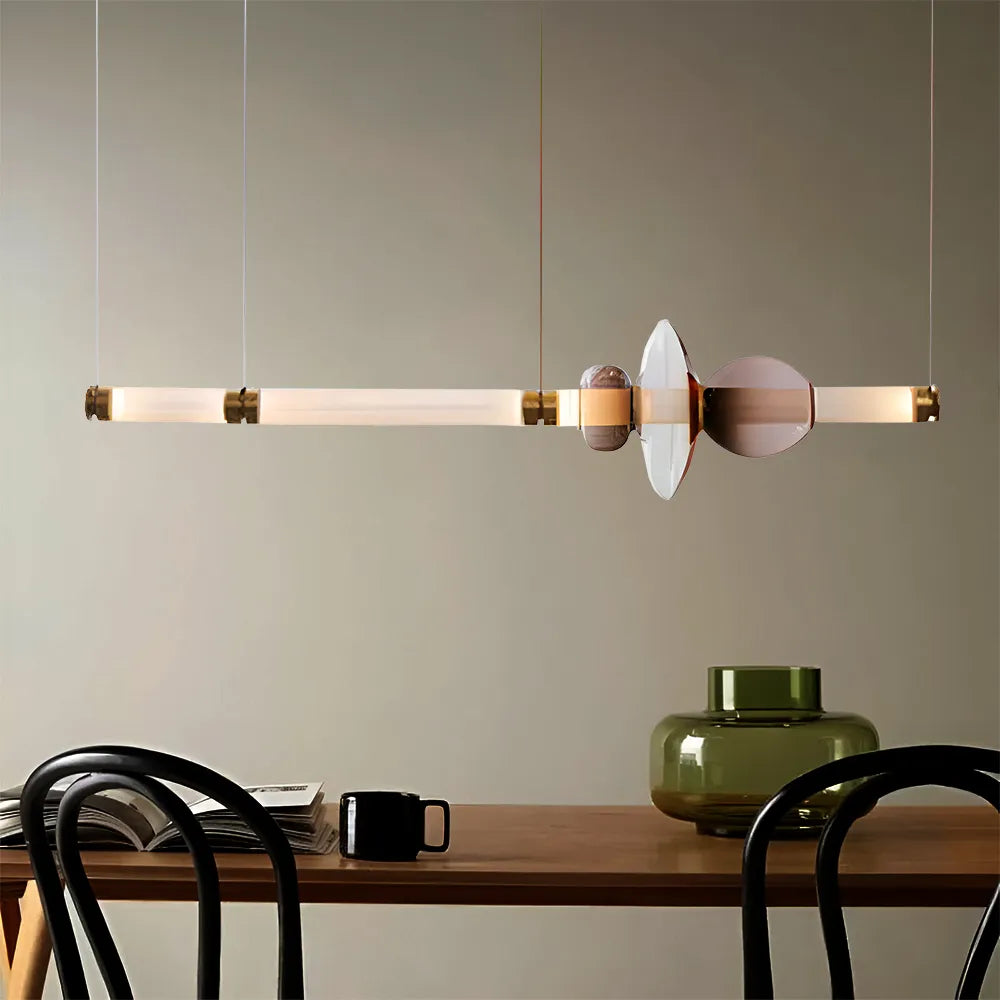 Geometric Island Handblown Glass Chandelier