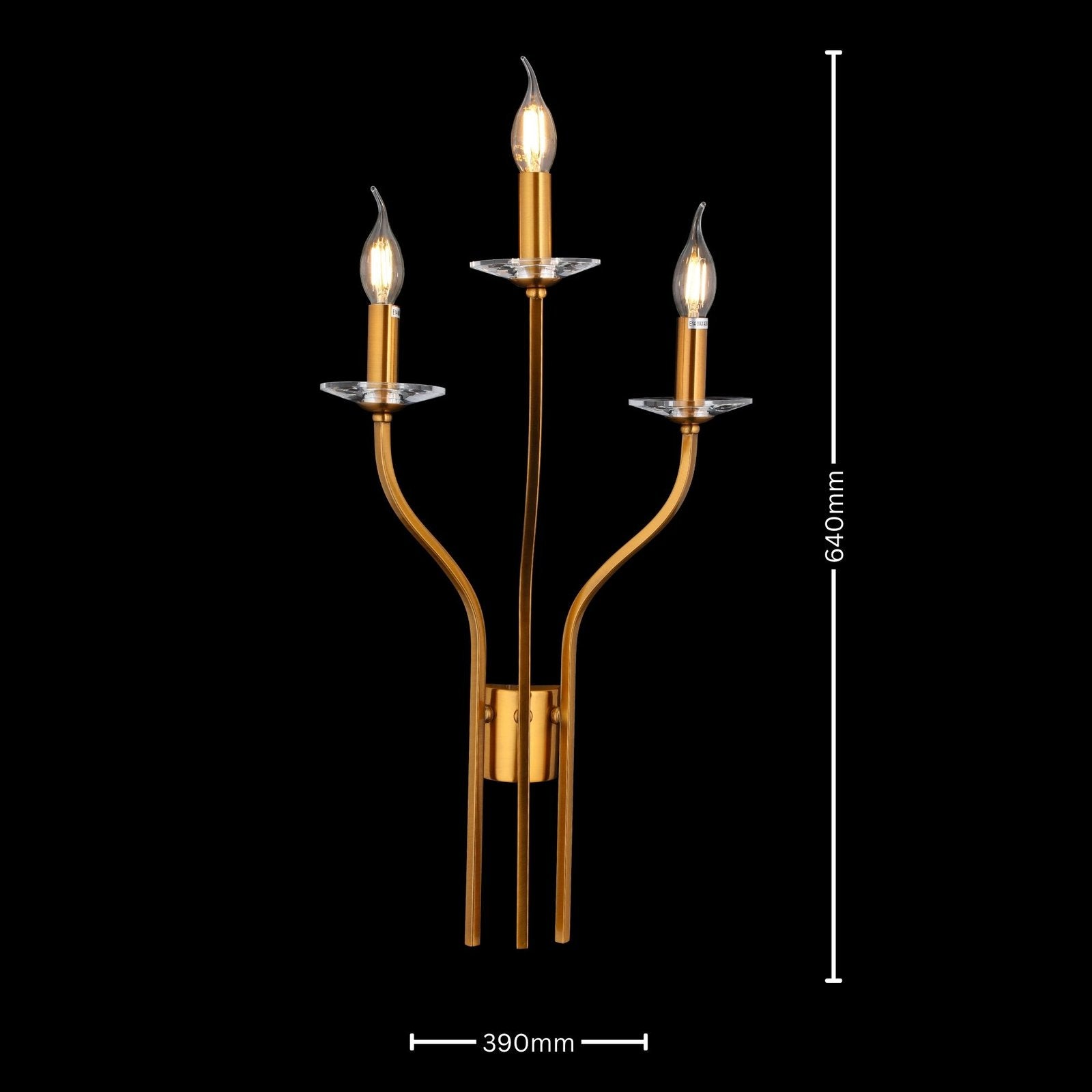 Glimmering Ember Candlestick Wall Sconce