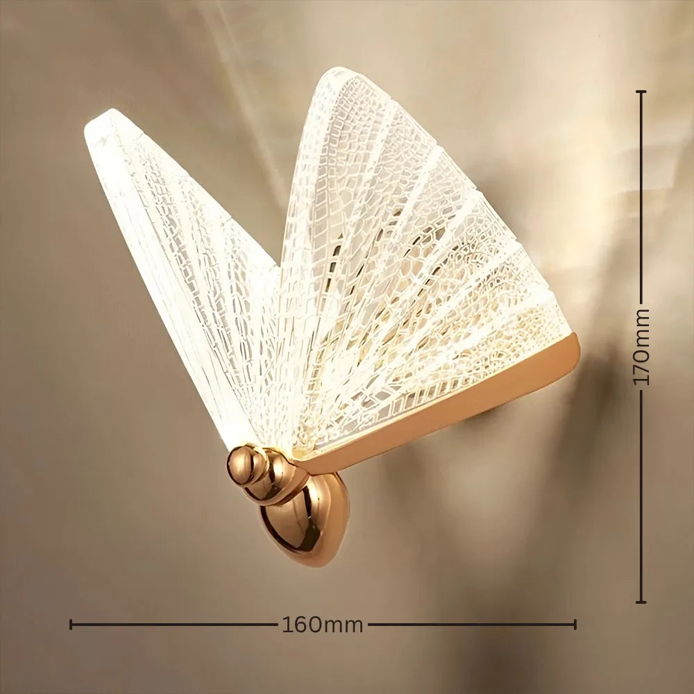 Golden Butterfly Bloom Wall Light