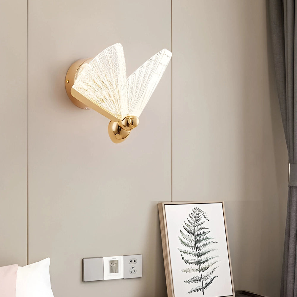 Golden Butterfly Bloom Wall Light