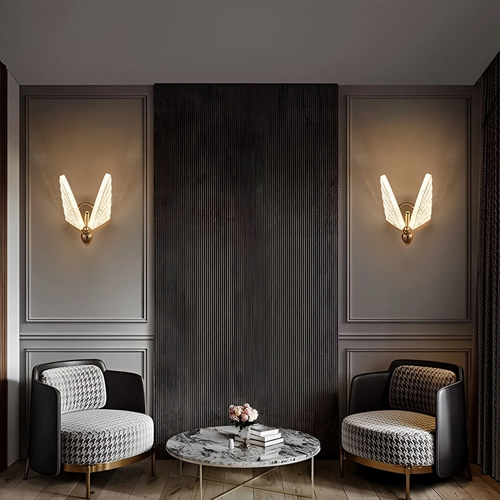 Golden Butterfly Bloom Wall Light