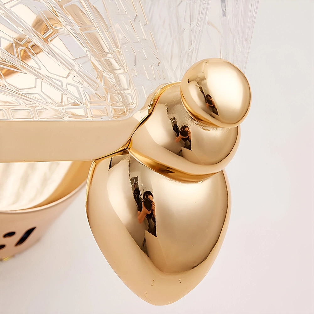 Golden Butterfly Bloom Wall Light